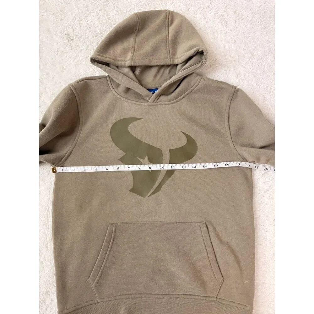 Houston Texans Youth Hoodie Olive Pullover Hooded Sweatshirt 10-12 football - Picture 4 of 7